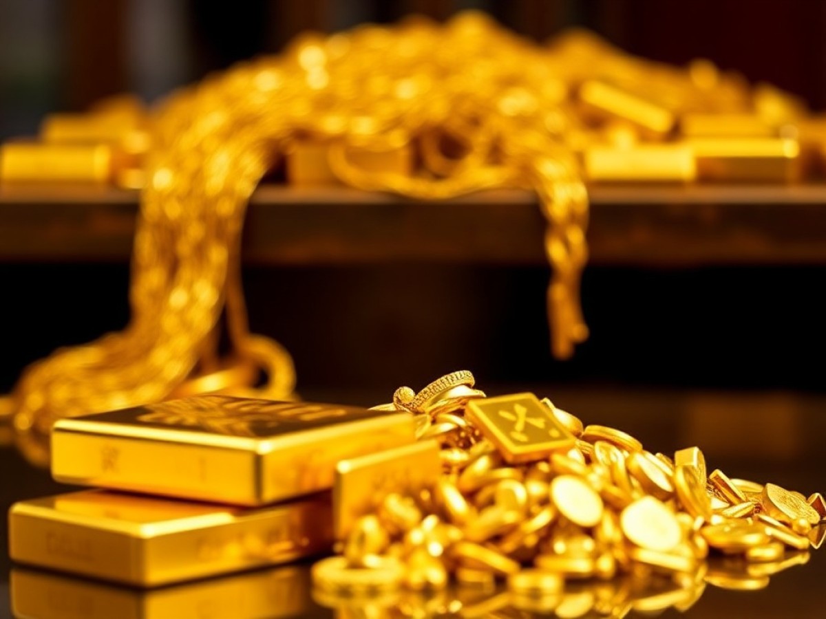 Gold price drops by Rs5,000 per tola in Pakistan