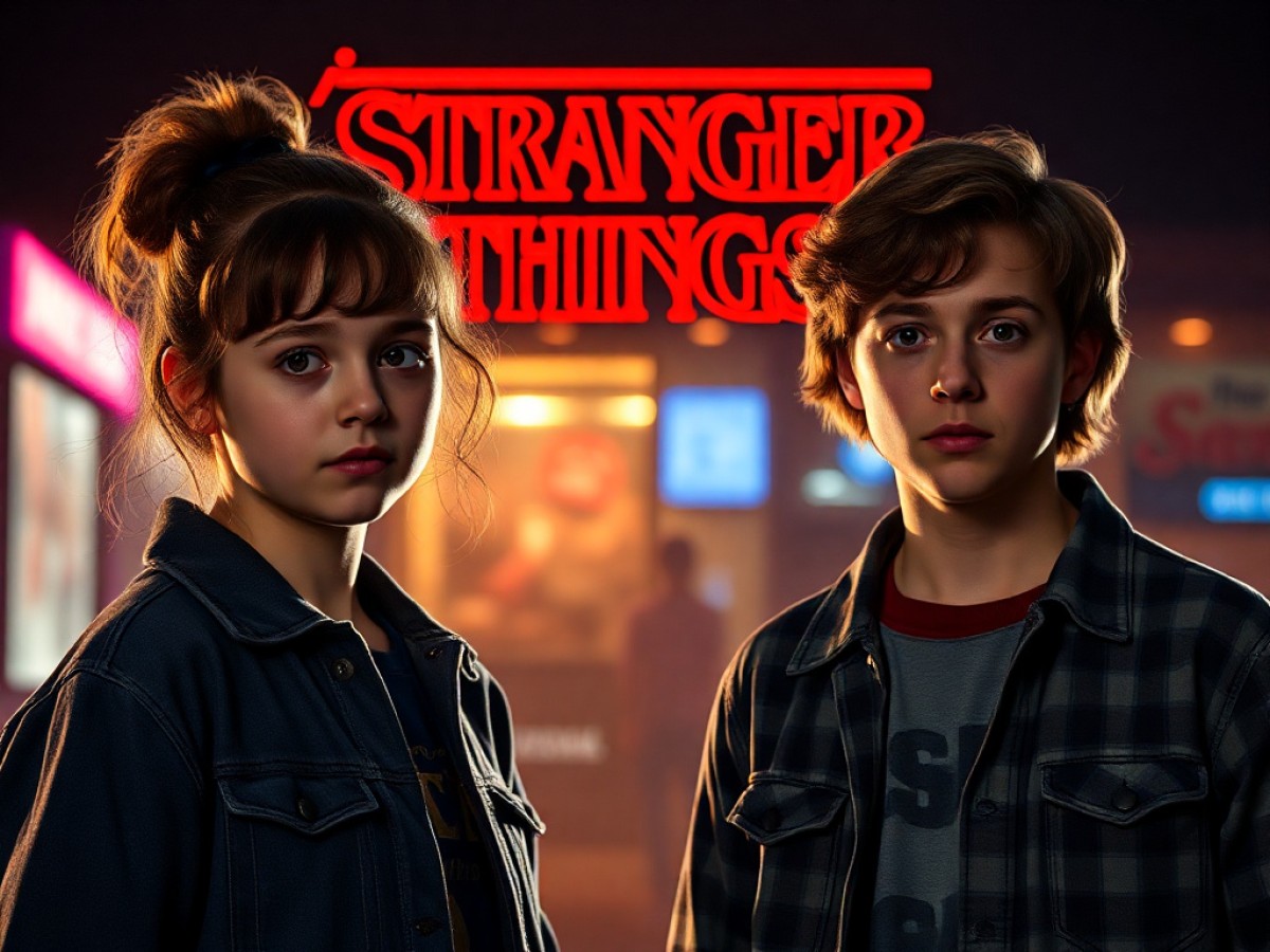 Noah Schnapp und Millie Bobby Brown