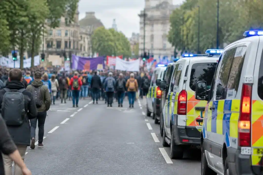 Polizei: 15.000 bei Wahl-Demonstrationen in Magdeburg, Bilanz positiv